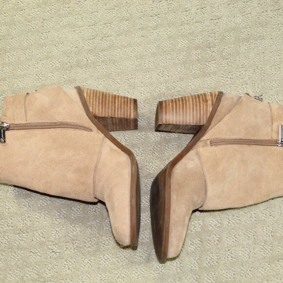 Jessica Simpson Cassley Women Size 6.5M Brown Taupe Leather Ankle Boots - Picture 3 of 6